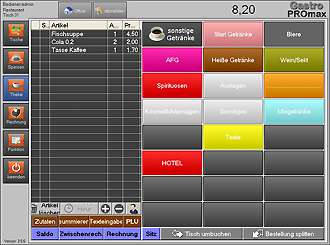 Software POSprom ProMAX (Blitz!Kasse) Mobile Version für Touchscreen Kassen für Gastronomie - 001