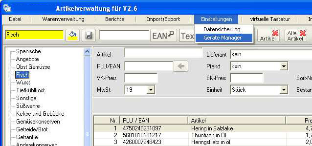 Weitere Einstellungen