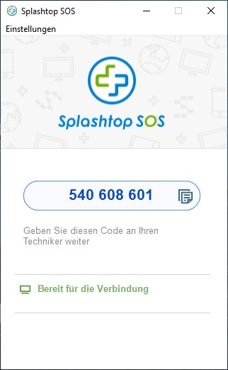 Fernwartungsprogramm Splashtop SOS