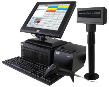 Touchscreen TSE-Kasse für den Einzelhandel mit POSprom Handel PLUS 4.5 Software drauf.