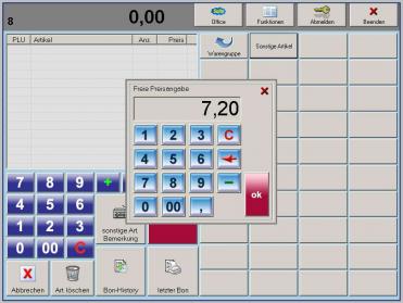 Software POSprom Einzelhandel Freie Preisangabe