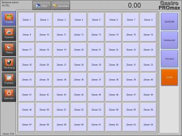 Kassensoftware POSprom ProMAX 3.5: Hotel (Hotelzimmer)