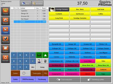 Software POSprom ProMAX 3.5: Aufnahme von Bestellungen