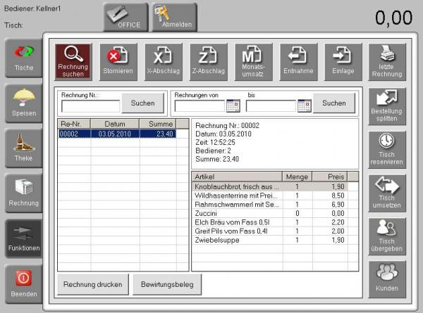 Software POSprom Gastro 3.6 für Restaurant bis 30 Tischen. Finanzamt GoBD / TSE 2026 AKTUELLE VERSION.