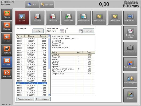 Kassensoftware POSprom ProMAX 3.5: Weitere Optionen