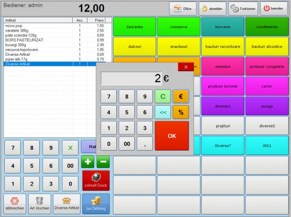 Software POSprom Suite 2.5 Aktueller Kassenstand