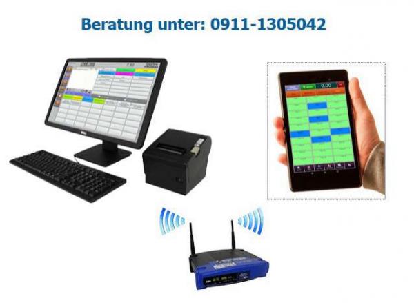 Kassensystem mit einem mobilen Teil (Tablet-PC) für die Gastronomie, Restaurant, Lokal, Gaststätte